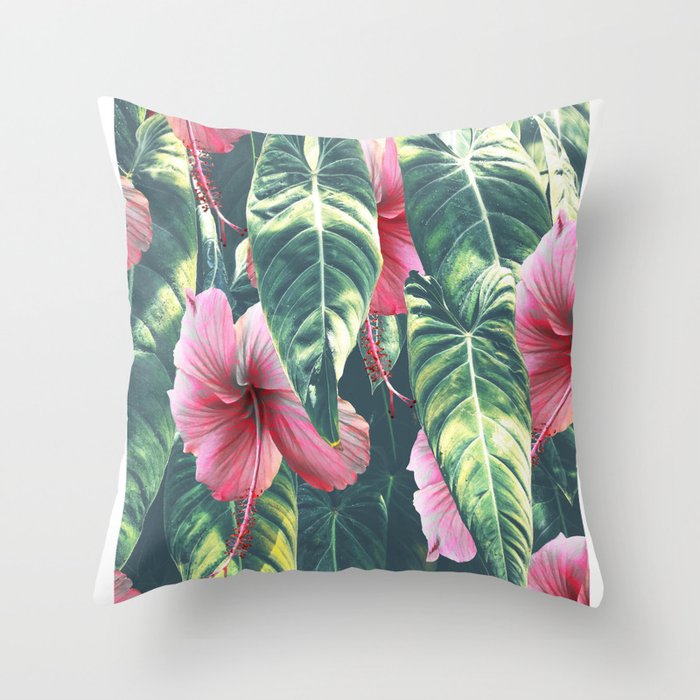 Wild Hibiscus #society6 #decor #buyart Throw Pillow Gallery Image 6
