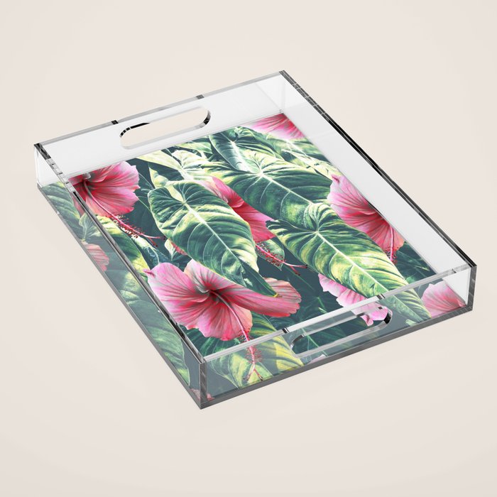 Wild Hibiscus #society6 #decor #buyart Acrylic Tray Gallery Image 1