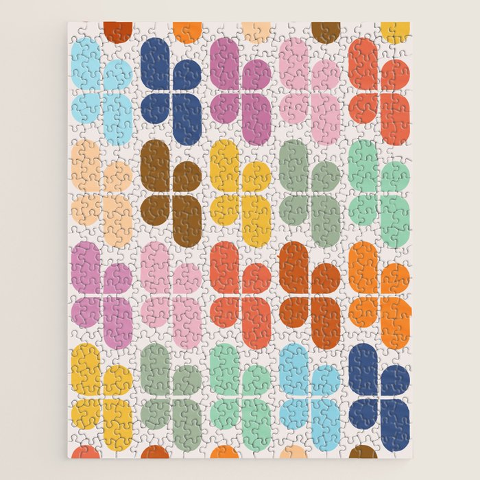 Retro Shapes Geometry Pattern Jigsaw Puzzle Gallery Image 1