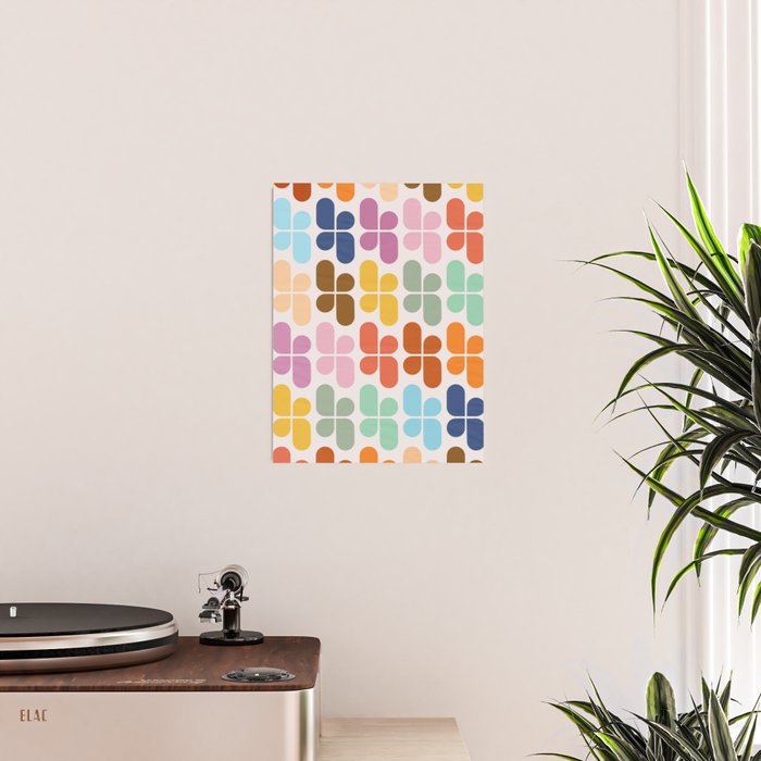 Retro Shapes Geometry Pattern Poster Gallery Image 2