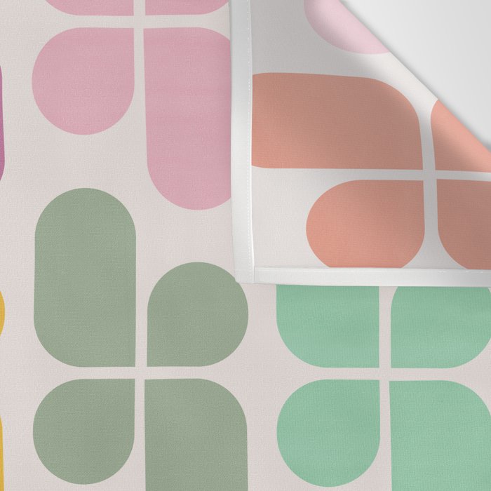 Retro Shapes Geometry Pattern Wall Tapestry Gallery Image 3
