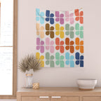 Retro Shapes Geometry Pattern Wall Tapestry Gallery Image 2
