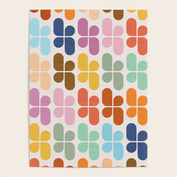 Retro Shapes Geometry Pattern Poster Gallery Image 4