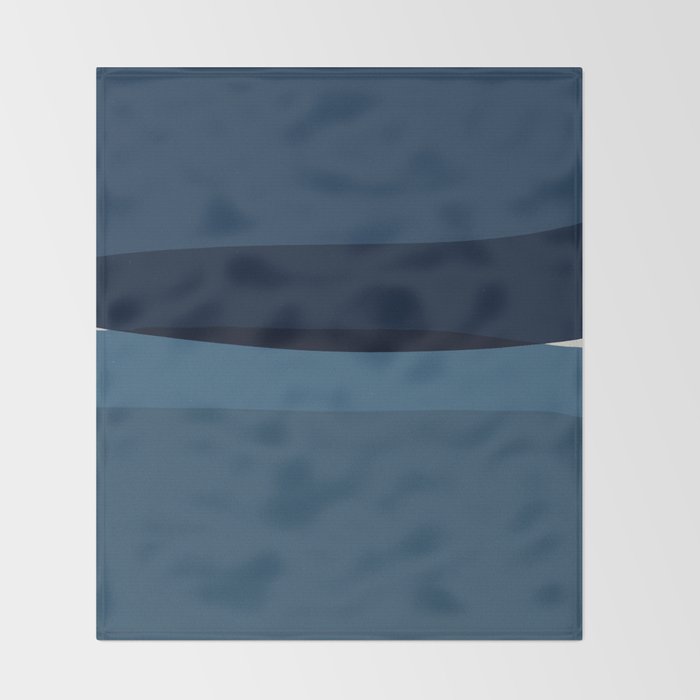 Modern Blue, Blue Painting, Blue Ombre Throw Blanket Gallery Image 2