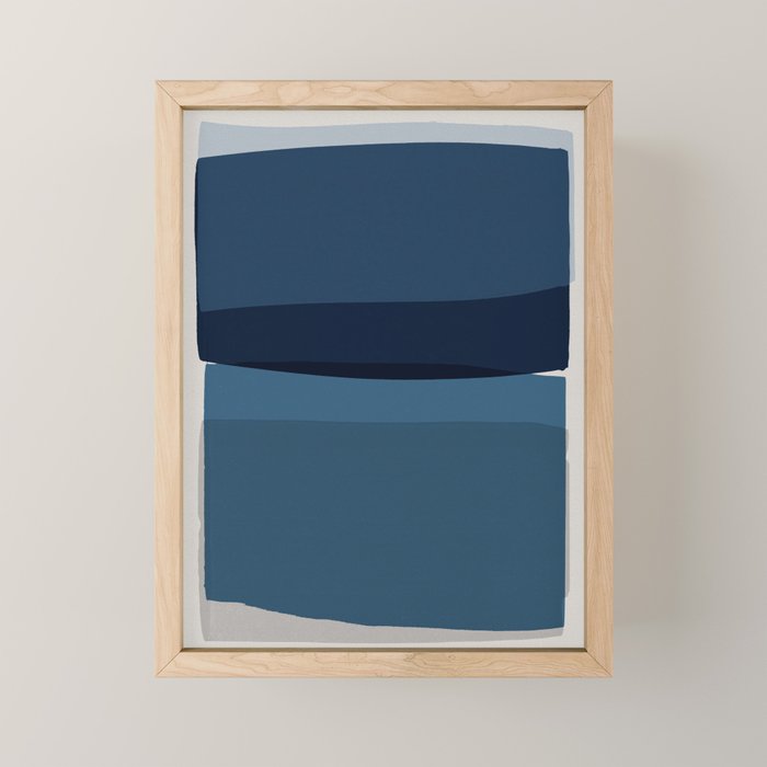 Modern Blue, Blue Painting, Blue Ombre Mini Art Print Gallery Image 1