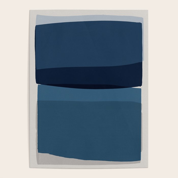 Modern Blue, Blue Painting, Blue Ombre Poster Gallery Image 4