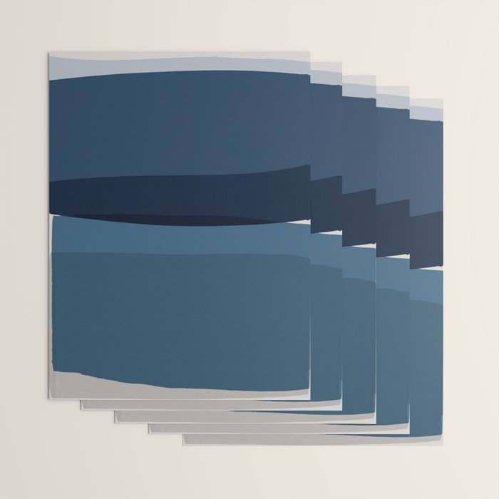 Modern Blue, Blue Painting, Blue Ombre Wrapping Paper Gallery Image 3