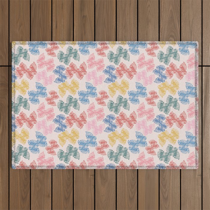 Fun Zebra Outdoor Rug Gallery Image 1
