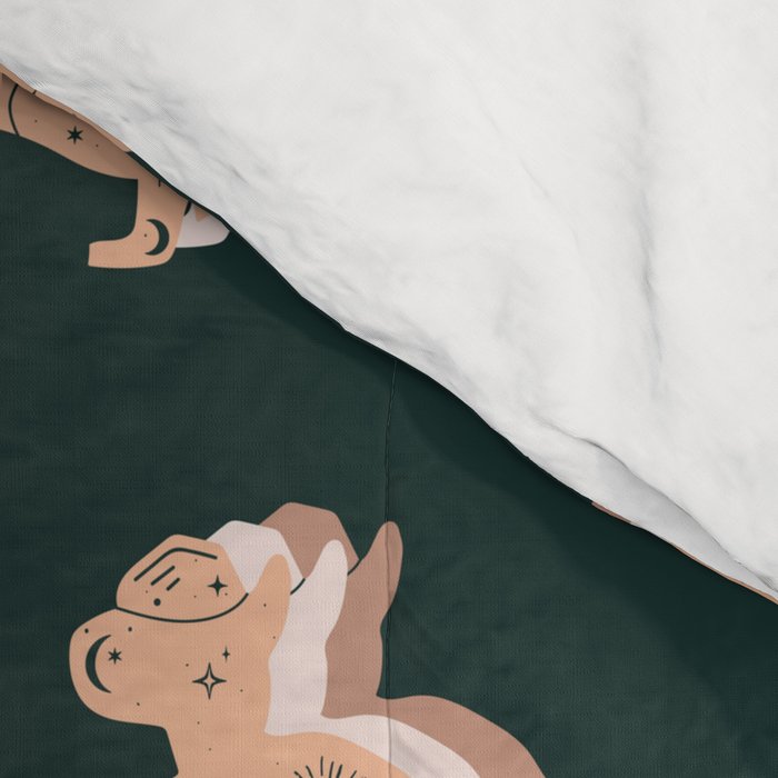 Space Cowboy - Emerald & Peach Comforter Gallery Image 4
