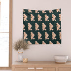 Space Cowboy - Emerald & Peach Wall Tapestry Gallery Image 2