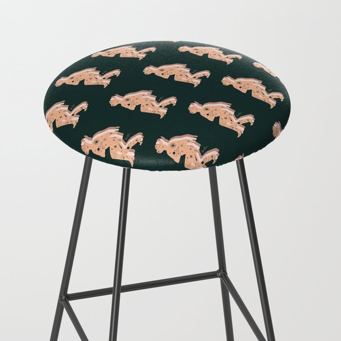 Space Cowboy - Emerald & Peach Stool Gallery Image 2