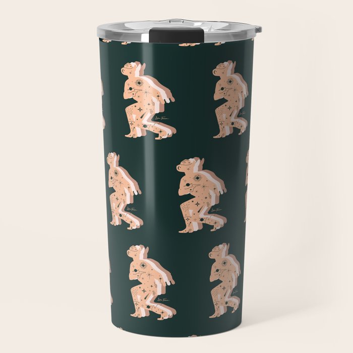 Space Cowboy - Emerald & Peach Travel Mug Gallery Image 1