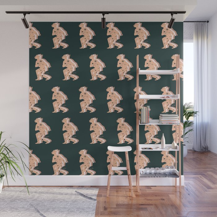Space Cowboy - Emerald & Peach Wall Mural Gallery Image 1