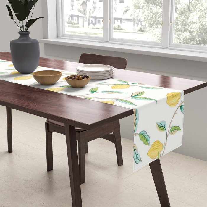 William Morris Fruit Lemon Bayleaf Table Runner Gallery Image 2