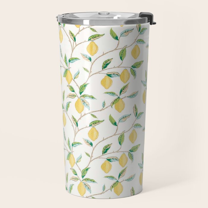 William Morris Fruit Lemon Bayleaf Travel Mug Gallery Image 2