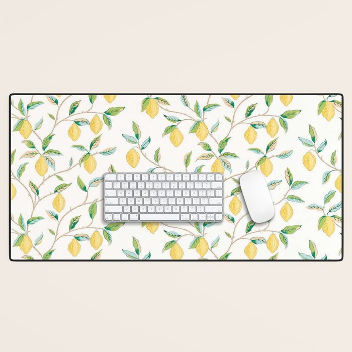 William Morris Fruit Lemon Bayleaf Desk Mat Gallery Image 1