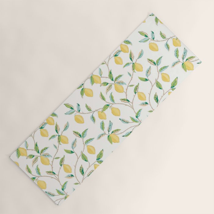 William Morris Fruit Lemon Bayleaf Yoga Mat Gallery Image 1