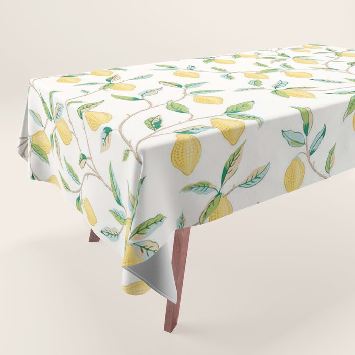 William Morris Fruit Lemon Bayleaf Tablecloth Gallery Image 1