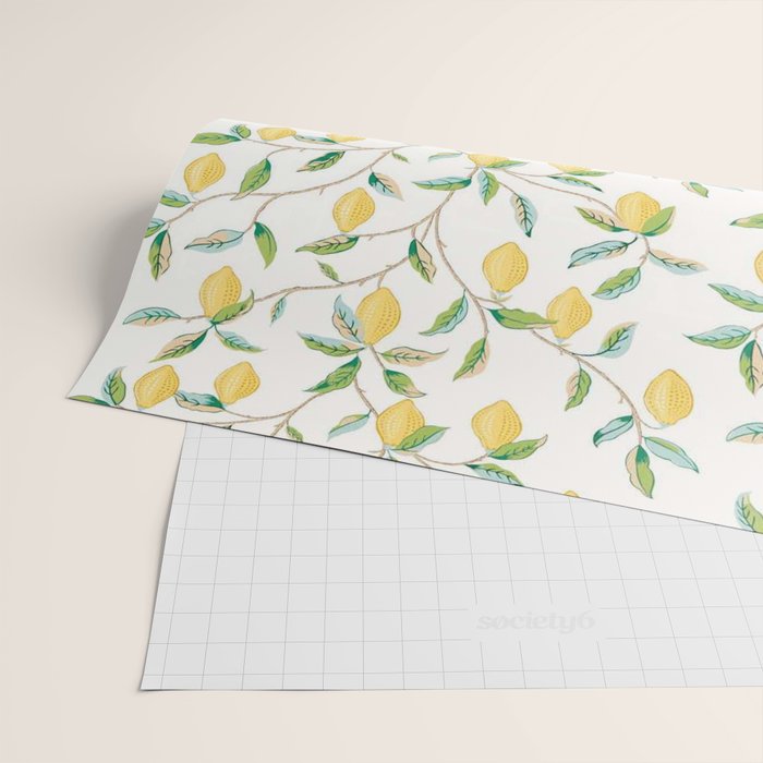 William Morris Fruit Lemon Bayleaf Wrapping Paper Gallery Image 2