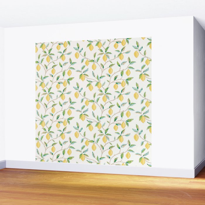 William Morris Fruit Lemon Bayleaf Wall Mural Gallery Image 2