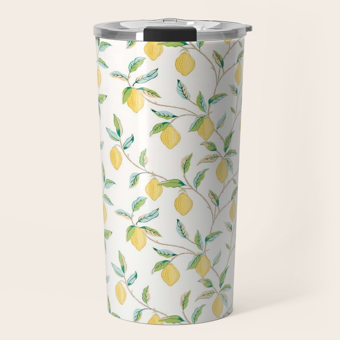 William Morris Fruit Lemon Bayleaf Travel Mug Gallery Image 1