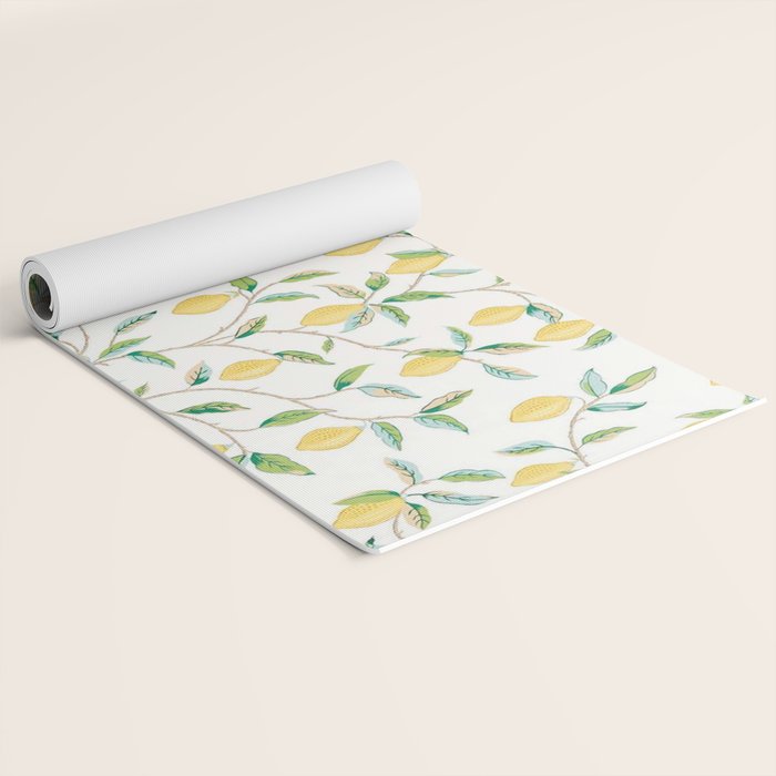William Morris Fruit Lemon Bayleaf Yoga Mat Gallery Image 2