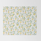 William Morris Fruit Lemon Bayleaf Throw Blanket Gallery Image 2