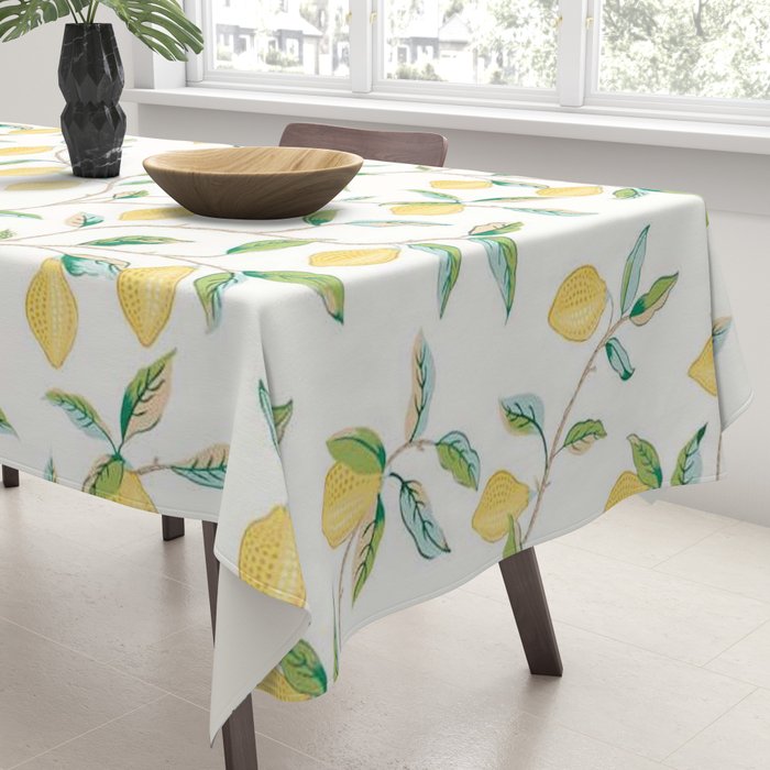 William Morris Fruit Lemon Bayleaf Tablecloth Gallery Image 3