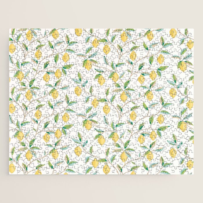 William Morris Fruit Lemon Bayleaf Jigsaw Puzzle Gallery Image 1
