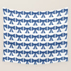 Vintage Bows V Blue Wall Tapestry Gallery Image 4
