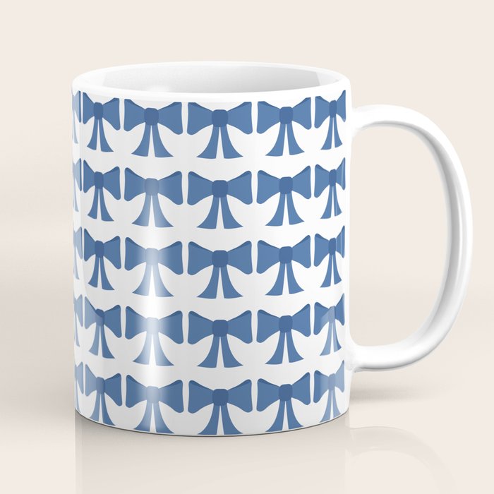 Vintage Bows V Blue Coffee Mug Gallery Image 1
