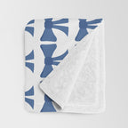 Vintage Bows V Blue Throw Blanket Gallery Image 3