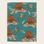 Quirky Western Cowboys on Seahorses Roping Sharks Poster Gallery Image 4