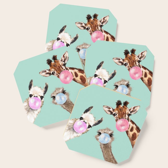 Bubble Gum Gang in Green Coaster Gallery Image 1
