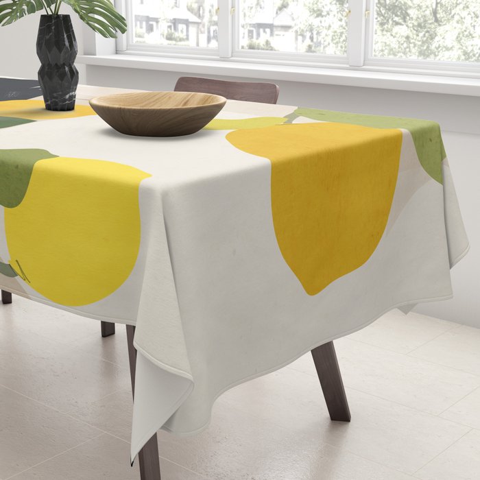 Lemon Abstract Art Tablecloth Gallery Image 3