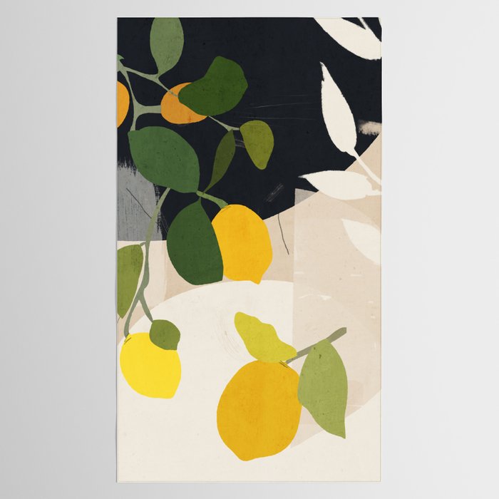 Lemon Abstract Art Tablecloth Gallery Image 2