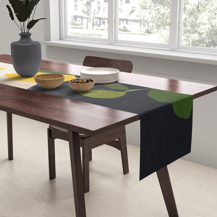 Lemon Abstract Art Table Runner Gallery Image 2