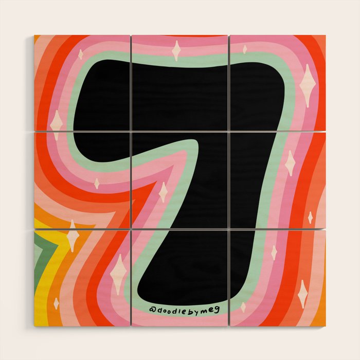 Rainbow 7 Wood Wall Art Gallery Image 1