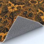 Gothic Halloween Damask - jack oâlantern gold and black  Rug Gallery Image 4