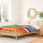 Colorful Hipster Girl and Wonderland Duvet Cover Gallery Image 2