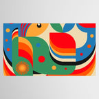 Colorful Hipster Girl and Wonderland Tablecloth Gallery Image 2