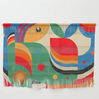 Colorful Hipster Girl and Wonderland Wall Hanging Gallery Image 1
