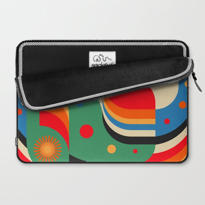 Colorful Hipster Girl and Wonderland Laptop Sleeve Gallery Image 2