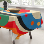 Colorful Hipster Girl and Wonderland Tablecloth Gallery Image 3