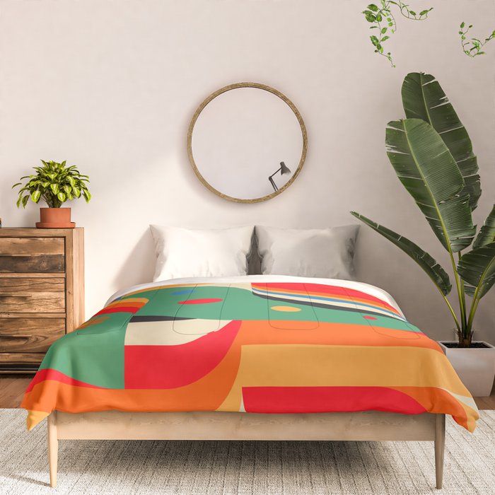 Colorful Hipster Girl and Wonderland Comforter Gallery Image 3