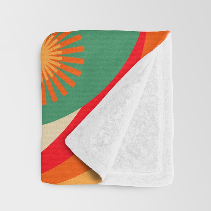 Colorful Hipster Girl and Wonderland Throw Blanket Gallery Image 3