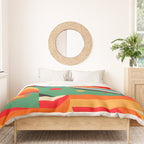 Colorful Hipster Girl and Wonderland Duvet Cover Gallery Image 3