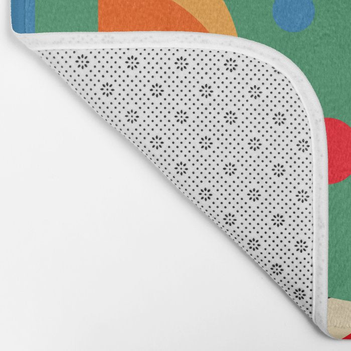 Colorful Hipster Girl and Wonderland Bath Mat Gallery Image 2