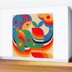 Colorful Hipster Girl and Wonderland Wall Mural Gallery Image 2