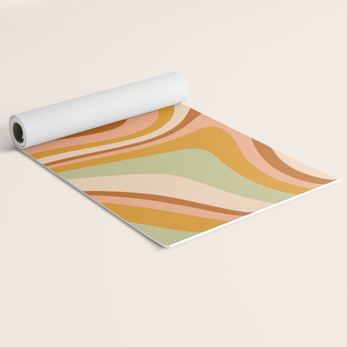 Abstract Wavy Stripes LXXXII Yoga Mat Gallery Image 2